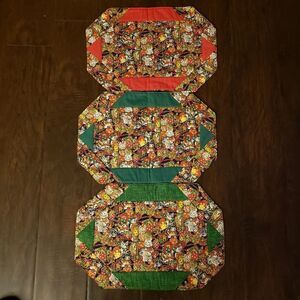 Handmade vintage Christmas cat placemats